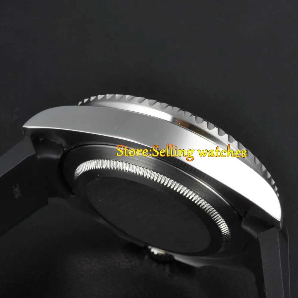 Мужские автоматические часы Parnis 40 мм с керамической рамкой и сапфировым стеклом