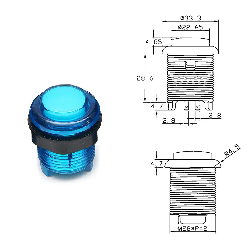 Аркадная игра DIY Kit Джойстик с USB контроллер+ 2 джойстика+ 20 Аркады кнопочный переключатель с светодиодный+ 2 нулевой задержкой кодер доска