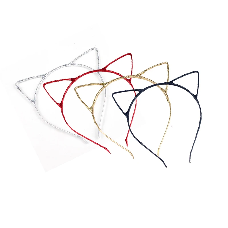 2 шт. женские эластичные повязки на голову модные черные кружевные кошачьи ушки