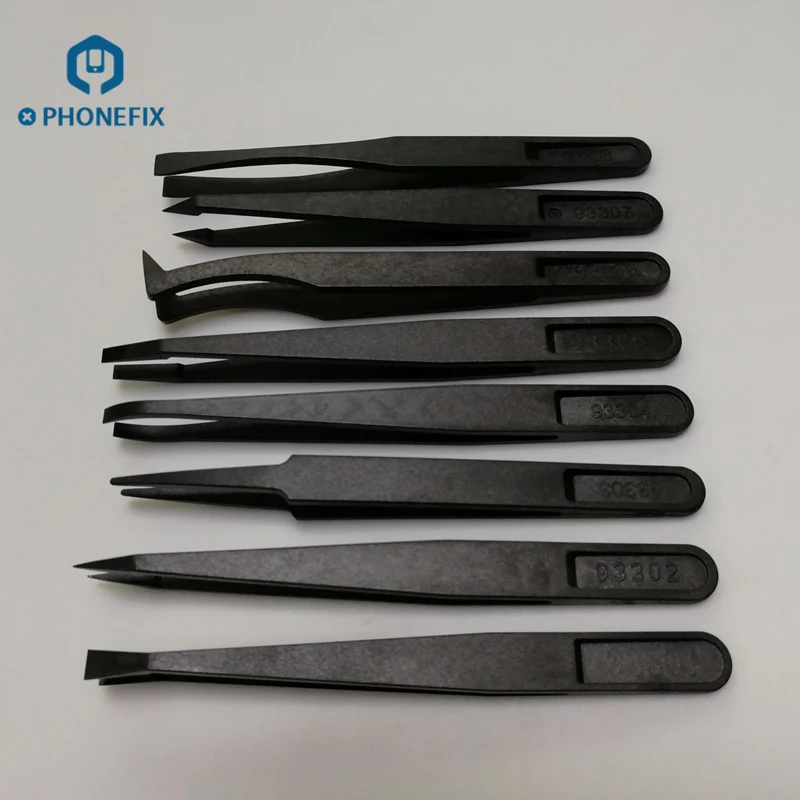 PHONEFIX 8 шт. высокое температура пластик Антистатические Пинцет Craft сбор инструмент для Мобильный телефон PCB Материнская плата ремонт инструменты комплект