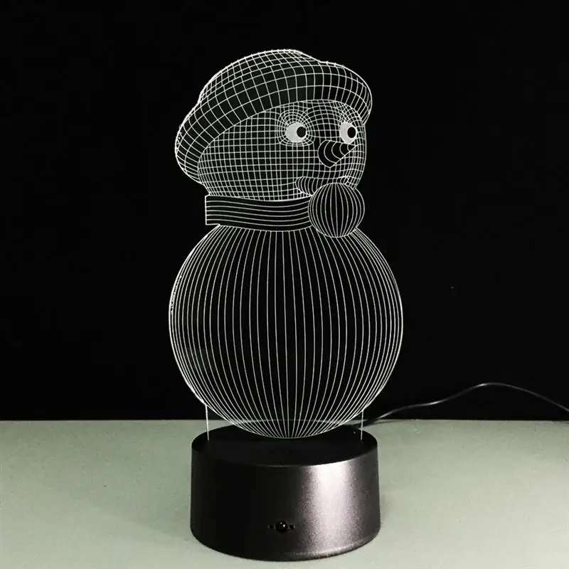 3D лампа видимого света эффект сенсорный выключатель Цвета изменения ночник
