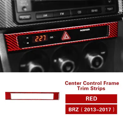 Carbon Red TPIC автомобильные аксессуары для интерьера из углеродного волокна, Центральная рама управления, переоборудование, автомобильная наклейка для Subaru BRZ Toyota 86 2013 - Название цвета: Carbon Red
