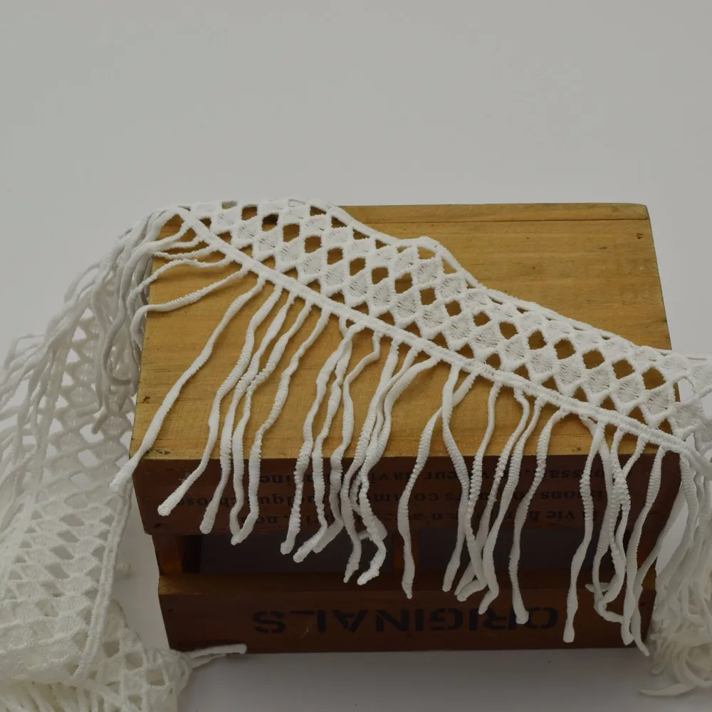 5 ''широкая Венецианская хлопковая кружевная отделка кисточка отверстие