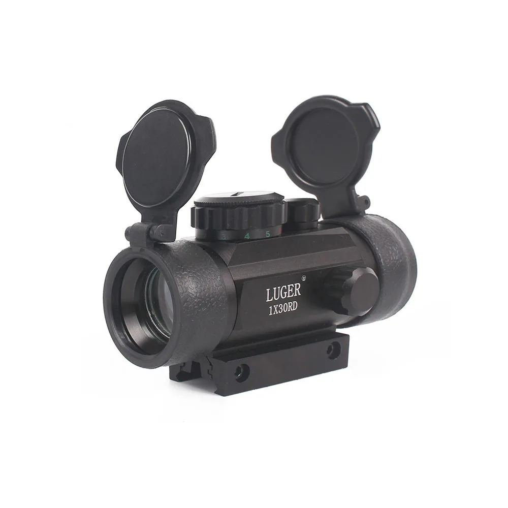 LUGER 1X30 тактический зеленый Red Dot прицел 1X40 голографическая Оптика прицел охотничья 3X44 тактический прицел подходит 11 мм/20 мм железнодорожная