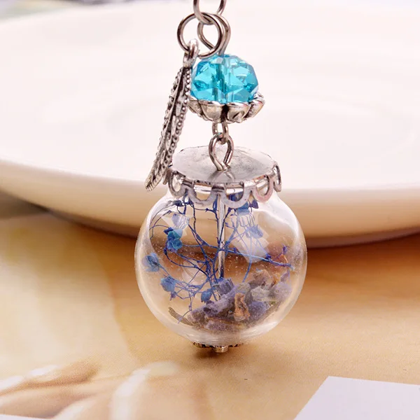 Ожерелье ручной работы из натурального сушеного стекла купольное ожерелье с