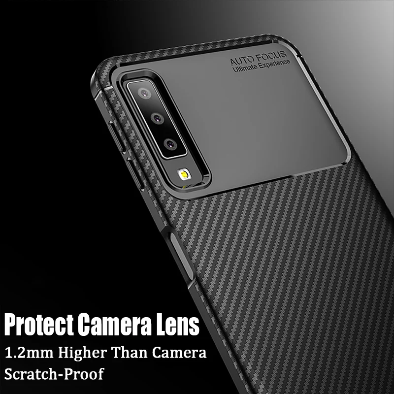 Противоударная задняя крышка для samsung Galaxy A7 2018 чехол A8 A6 плюс силиконовый A750 A9 |