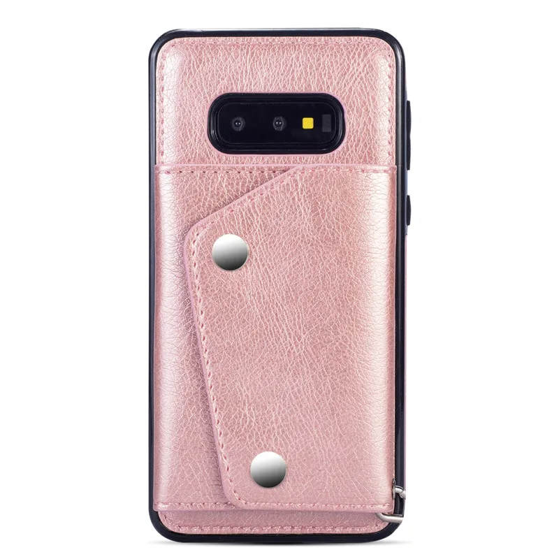 Rose Gold Для samsung Galaxy S10 S8 S9 Plus Роскошный кожаный чехол-кошелек для samsung Galaxy S7 Edge держатель для карт защитный чехол для телефона - Цвет: Rose Gold