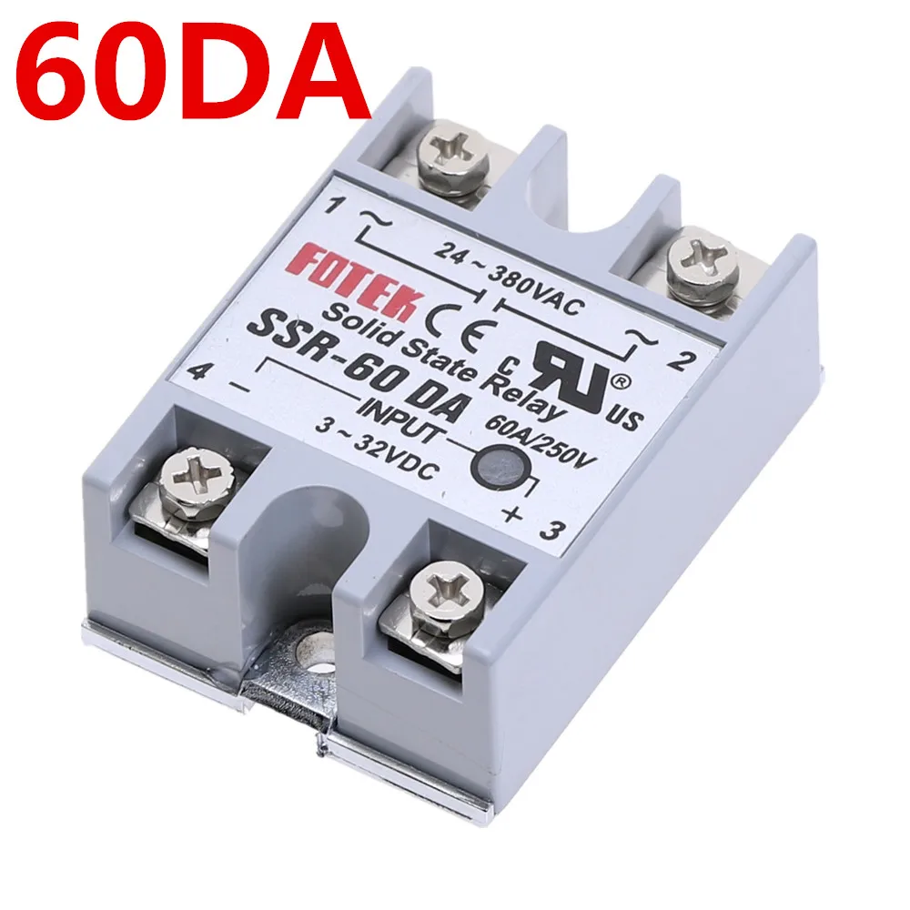 1 шт. SSR-40DA 40 DA твердотельные реле Модуль 3-32 В DC вход 24-380VAC 40A