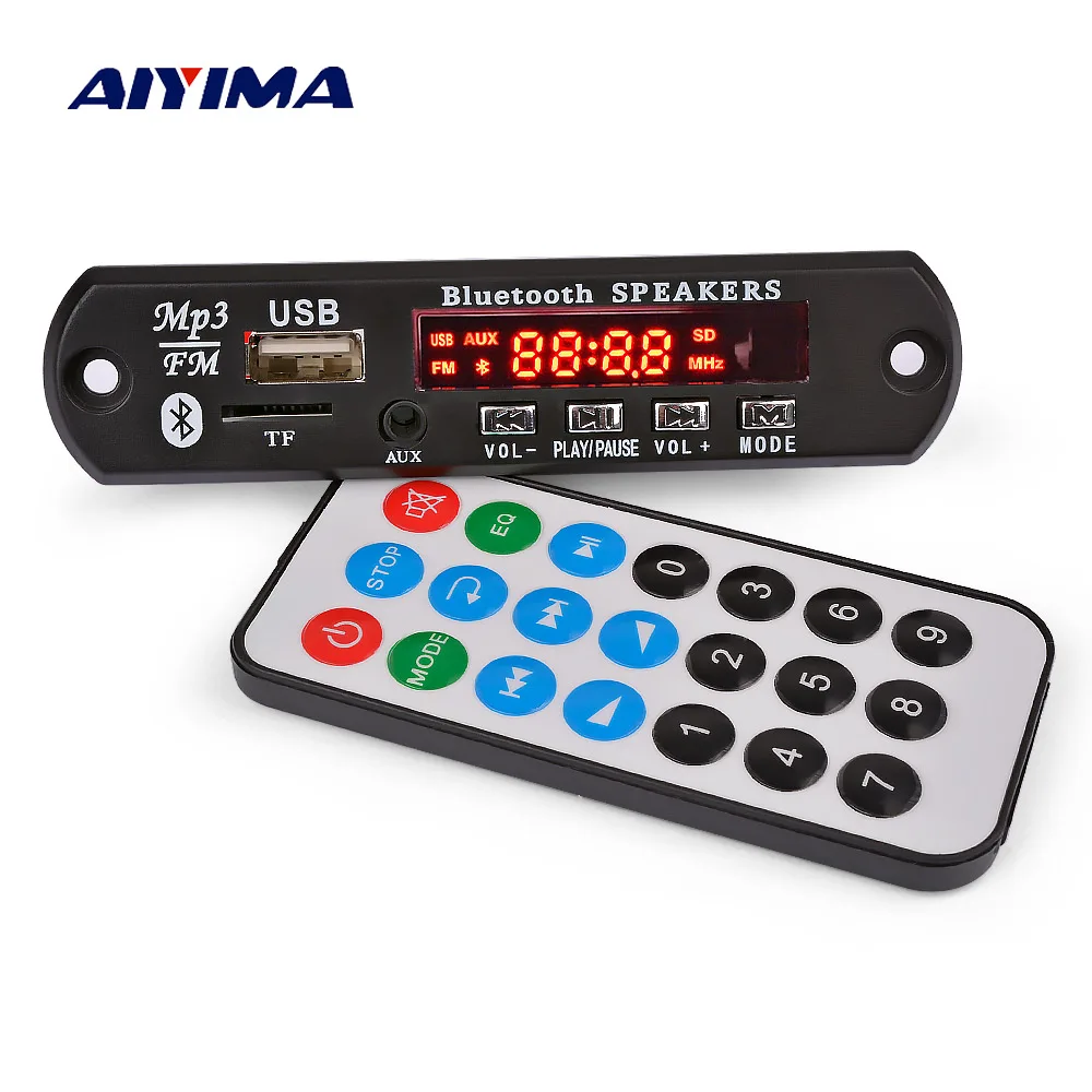 Плата Bluetooth усилителя AIYIMA 15Wx2 MP3 декодер плата 5 0 приемник WAV APE FLAC аудио USB TF FM