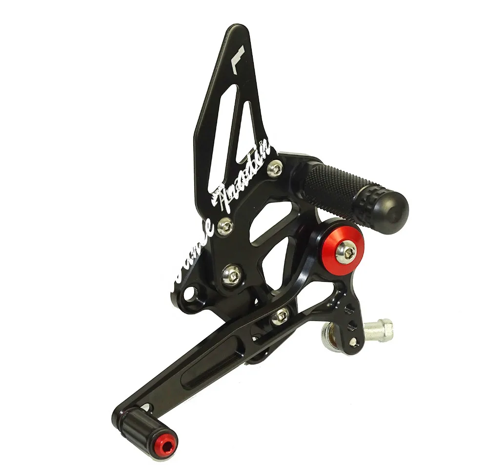 CNC регулируемый Rider Сзади наборы для ухода за кожей Rearset подставка для ног, ухода за кожей ног колышки черный Kawasaki Ninja 250R EX250 2008 2009 2010 2011 2012