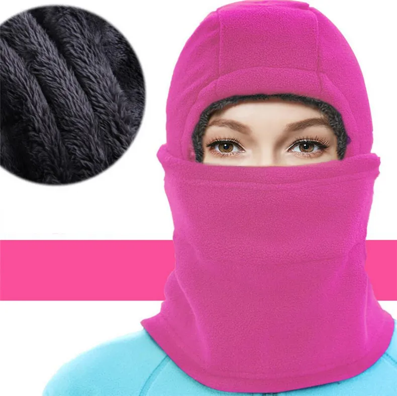 Pink for lady Новая зимняя флисовая шапка-охотник, теплая Русская Шапка-ушанка, стильная шапка с ветрозащитным шарфом, многофункциональная для мужчин и женщин - Цвет: Pink for lady