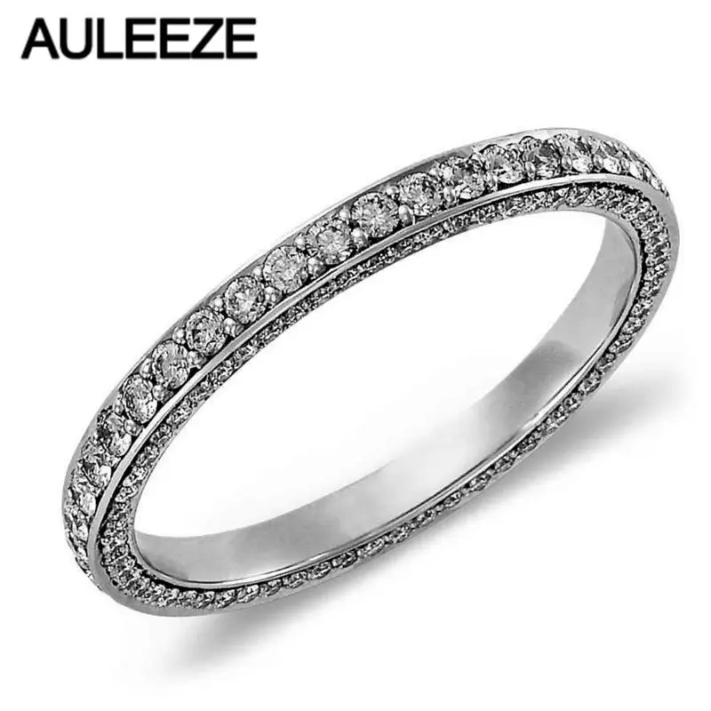 Женское кольцо из белого золота 14 к 585 пробы с муассанитами|wedding rings for women|wedding women