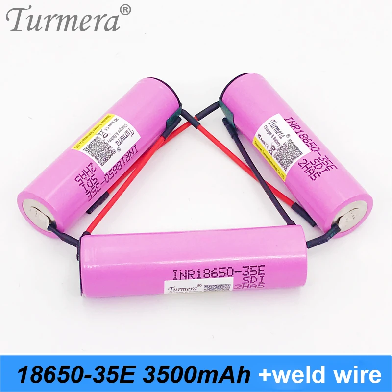 18650 35E 13A разрядка 3500mah+ diy сварочная проволока 18650 перезаряжаемая батарея 3,7 v 18650 для шуруповерта и инструментов батареи