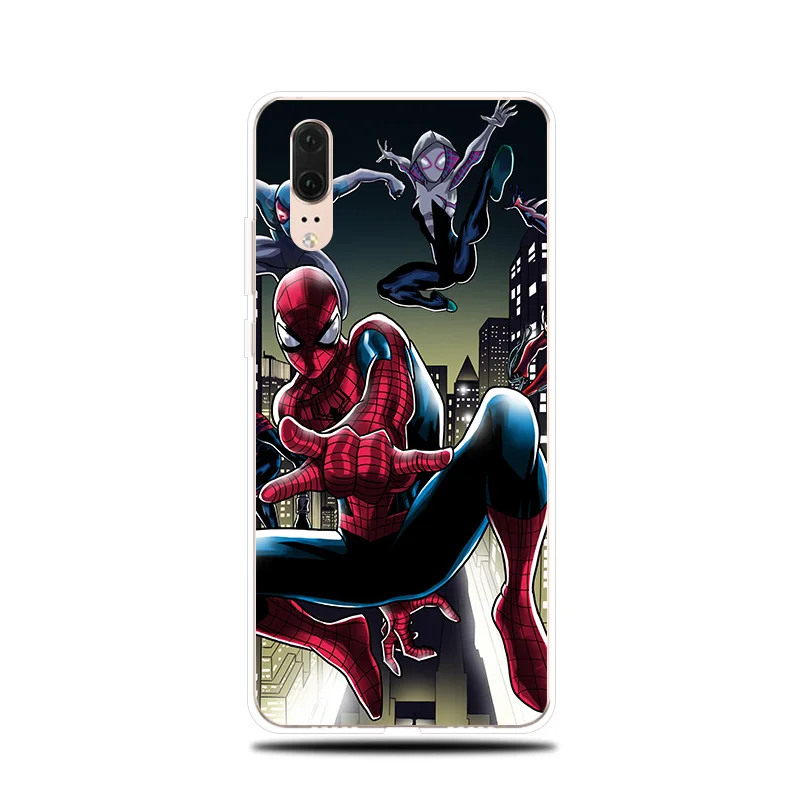 Spiderman Iron Man Silicone Phone Case For Huawei P8 P9 Lite 2017 P Smart 2019 Soft Cover P10 P20 P30 Pro |