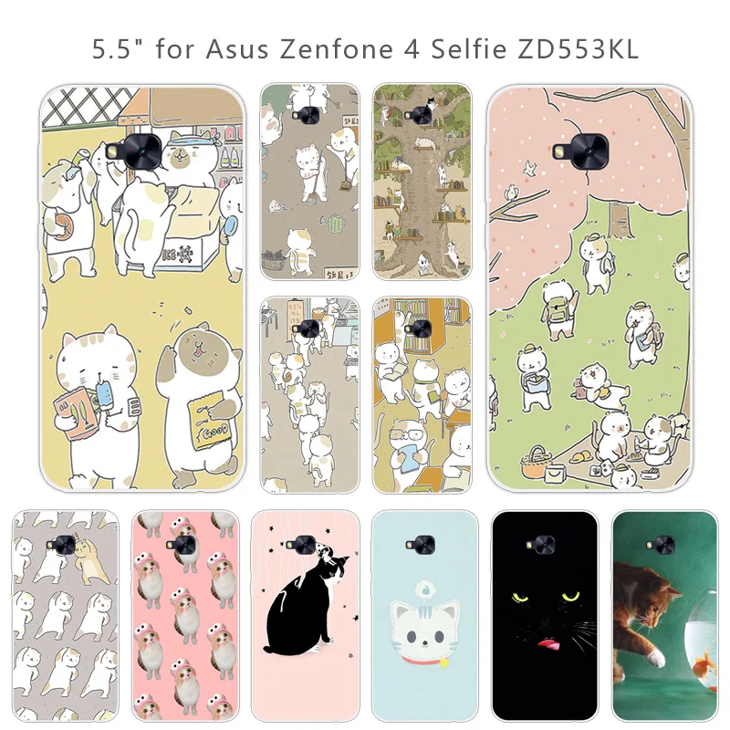Силиконовые чехлы из ТПУ для Asus Zenfone 4 Selfie ZD553KL Роскошные Чехлы DIY прозрачный