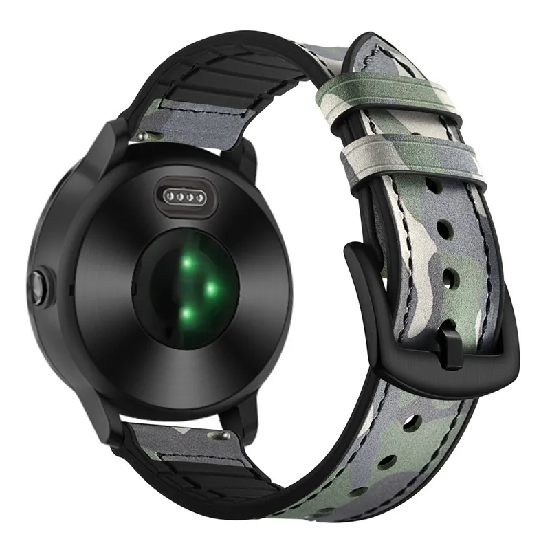 Быстрая замена кожаный силиконовый браслет для Garmin vivoactive 3 music Venu Forerunner 245 645 ремешок умные часы мягкий браслет