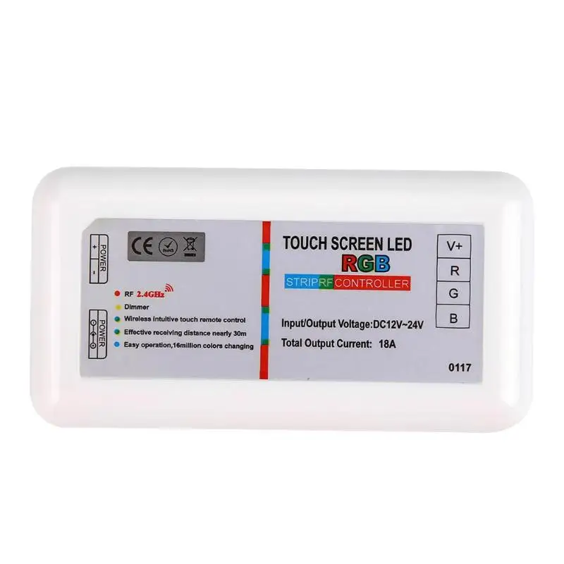 2,4G сенсорный экран светодиодный RGB контроллер DC12-24V беспроводной пульт дистанционного управления для освещения полосы цвета