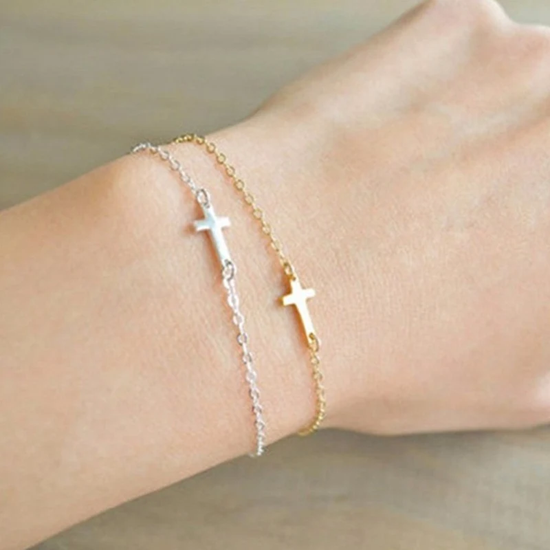 Fashion Bracelet Simple Tiny Small Cross Cool Faith Christian Bracelets | Украшения и аксессуары