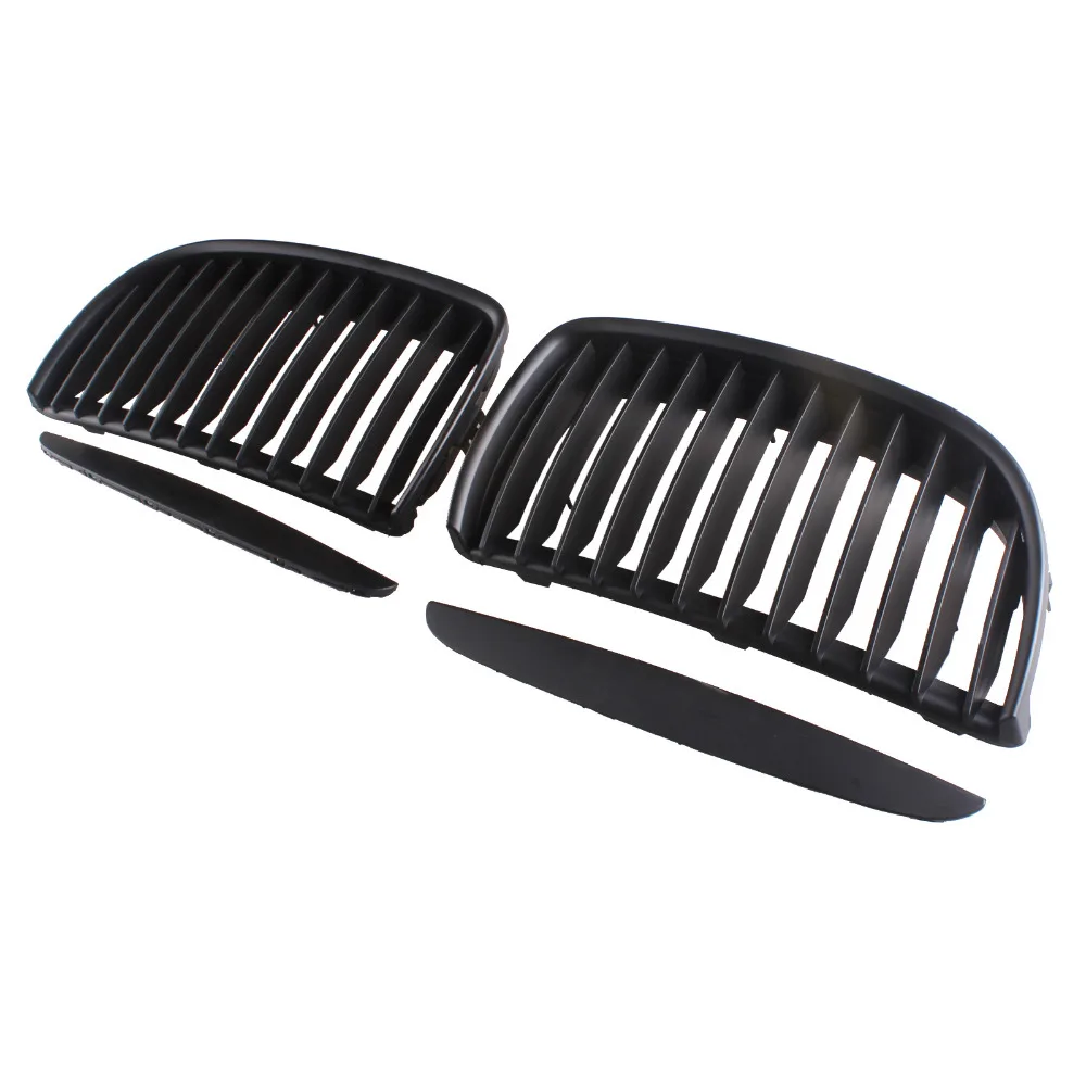 2Pcs Car Front Left Right Center Kidney Grille Grill Gloss Black for BMW E90 3Series Sedan 2005-2008 Grilles | Автомобили и