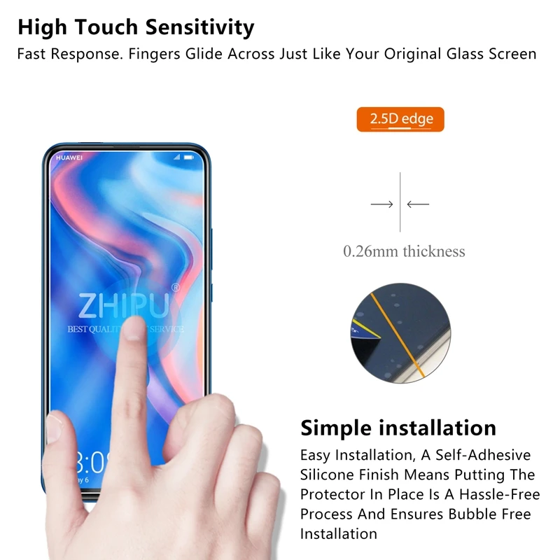 Закаленное стекло для huawei P Smart Z Защитное экрана 2.5D 9H закаленное защитная пленка 6
