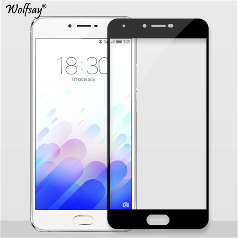 

sFor Tempered Glass Meizu M3X Screen Protector 2.5D Curved Full Cover Glass For Meizu M3X Glass For Meizu Meilan X Film Wolfsay