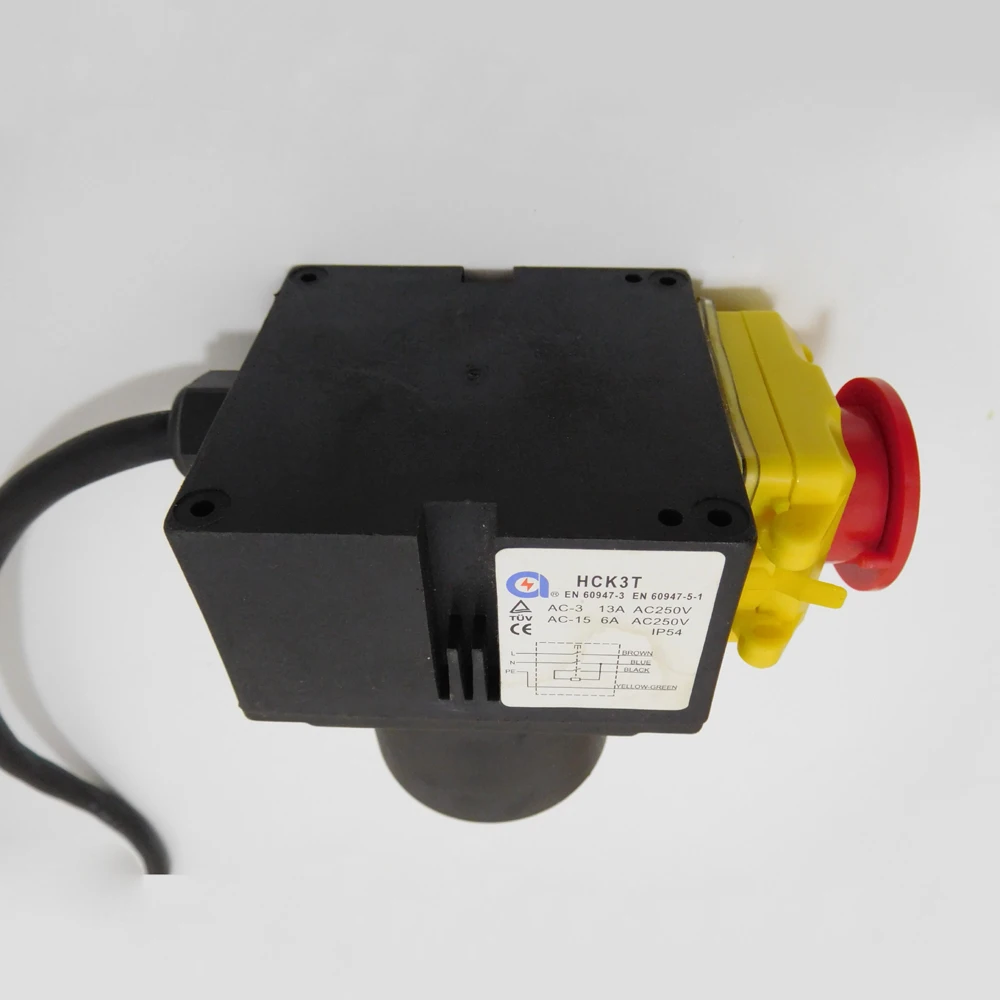 HCK3T 250V 13/6A IP54 древесины камнекольные машины электромагнитный кнопочные переключатели Мощность вкл/выкл переключатель для Дровокол и пила Резак
