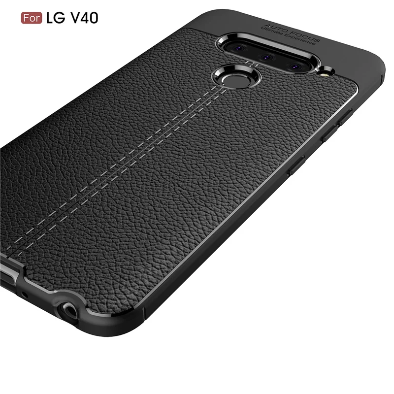 Чехол для LG V40 чехол Thinq силиконовый с текстурой личи из искусственной кожи