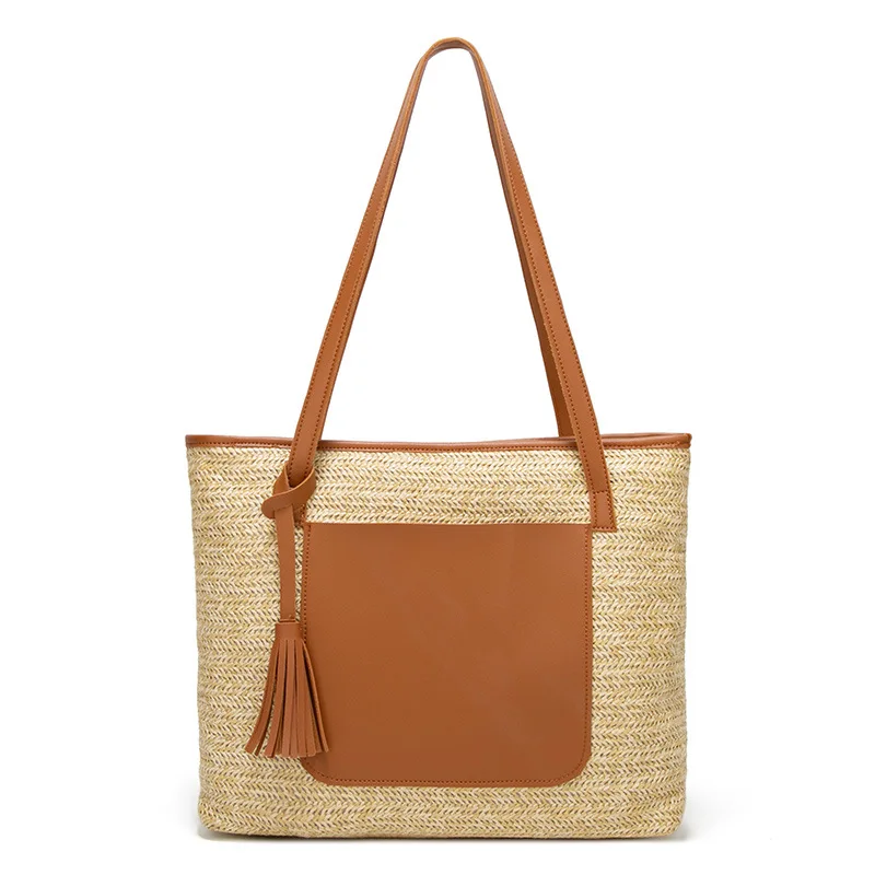 Летняя сумка на плечо с бахромой плетеная Сумка-мешок 2019 | Багаж и сумки