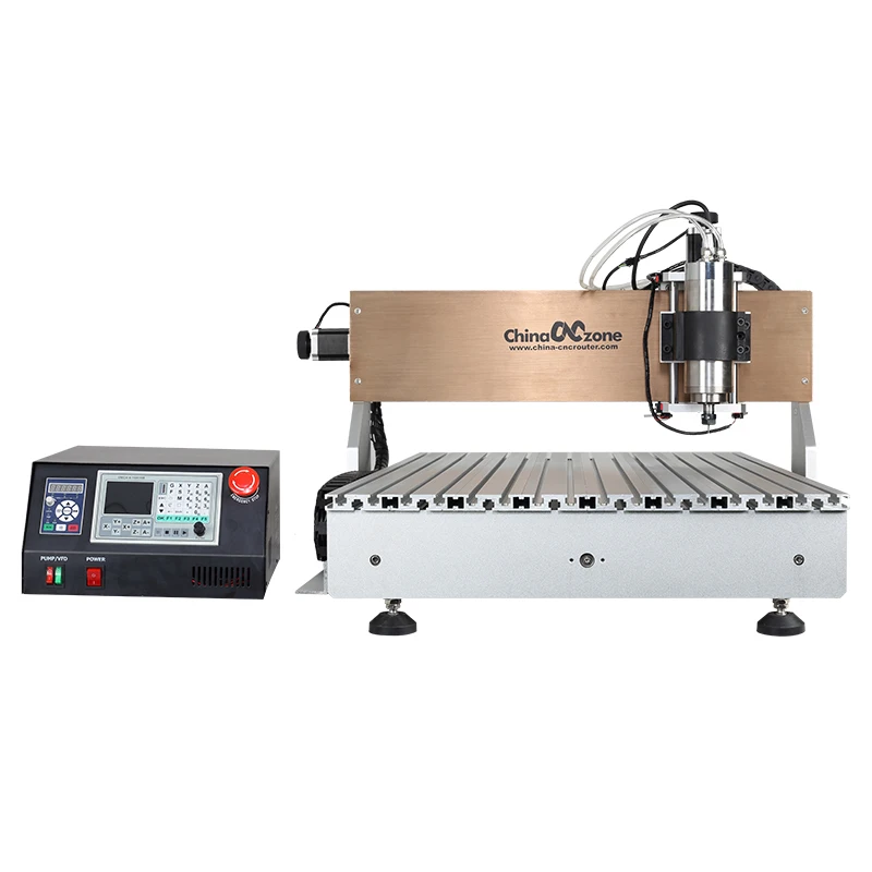 Мини фрезерный станок с ЧПУ для гравировки металла DSP CNC 6090 4 оси 2200 Вт водяное