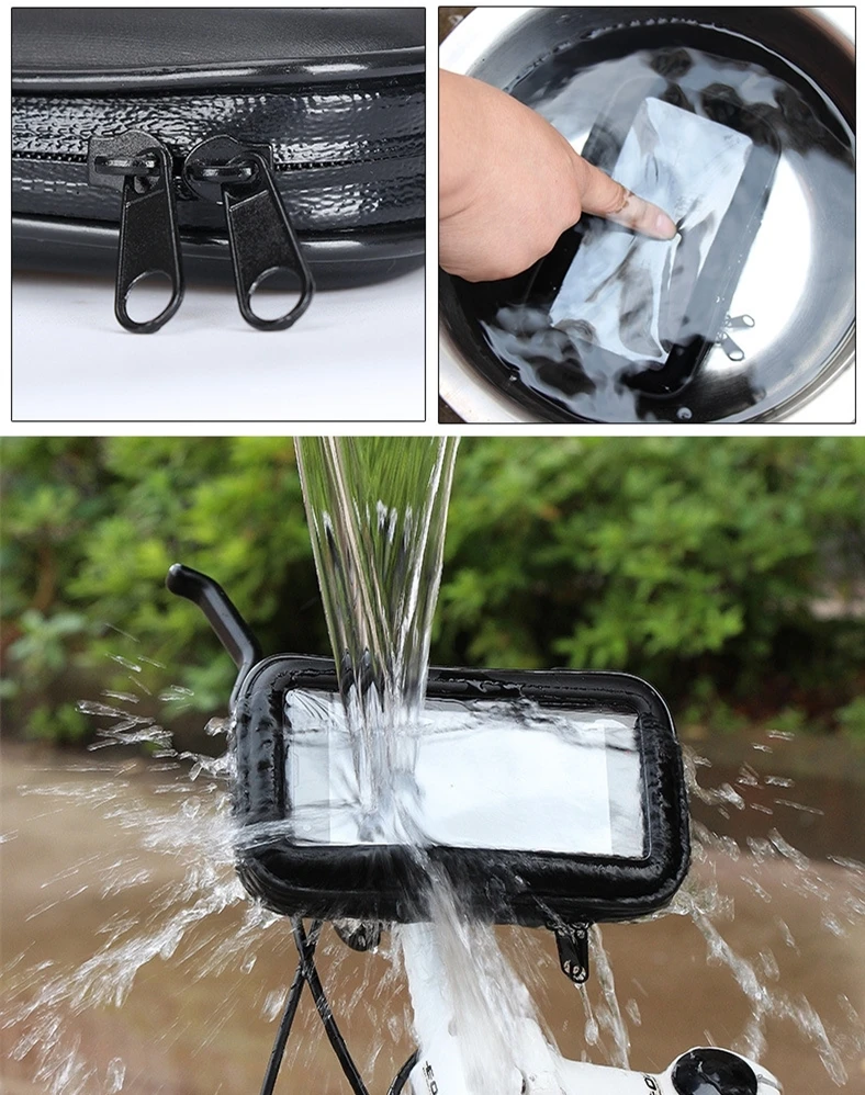 rain proof phone bag motorcycle phone holder stand clip mount support moto free global shipping