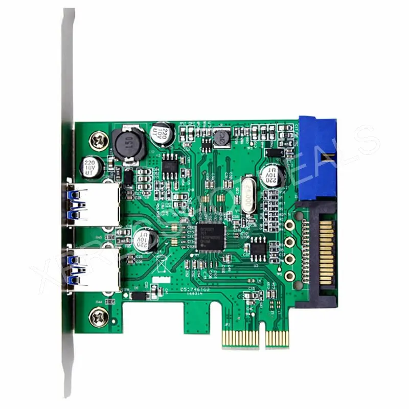 PCI E Express 2 порта USB 3 0 адаптер для карты с передней панелью 0|usb 3.0 card|pci expressport pci express |