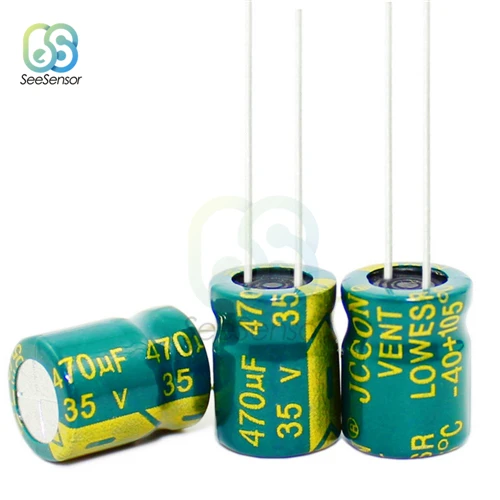 35V 470UF 20PCS Алюминий электролитический конденсатор, алюминиевая крышка, 25В 35В 100 мкФ 220 мкФ 470 мкФ 680 мкФ 1000 мкФ 2200 мкФ 3300 мкФ 10000 мкФ - Цвет: 35V 470UF 20PCS