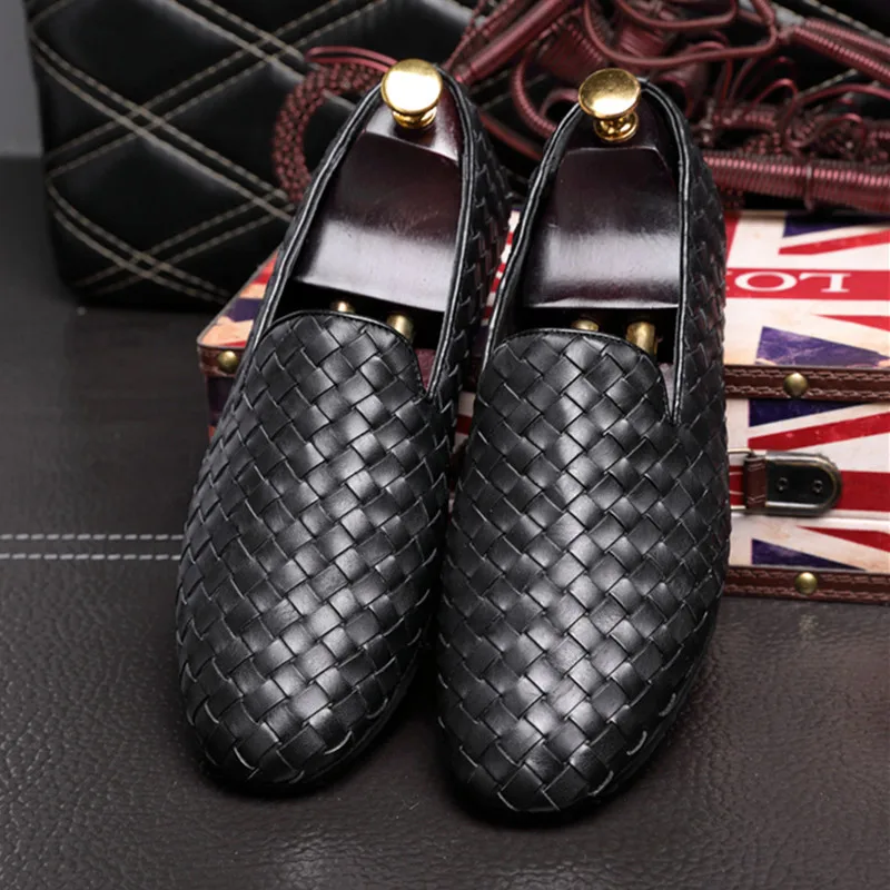 2019 Breathable comfort Casual shoes Hand knitting New pattern Genuine leather Doug Men | Обувь