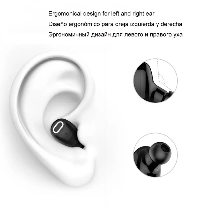 Мини наушники Bluetooth время прослушивания музыки 10 часов гарнитура беспроводные