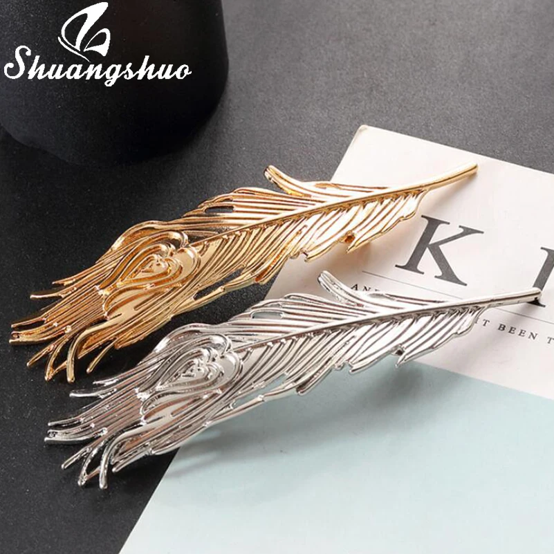 Модные рождественские подарки Shuangshuo аксессуары для волос с перьями украшения