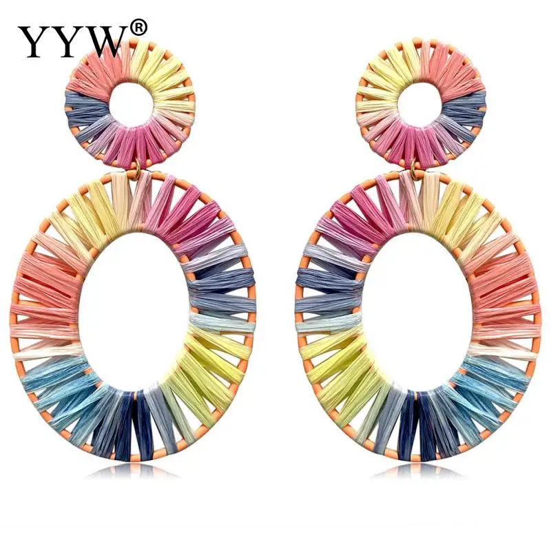YYW Pendientes Mujer новые богемные серьги-подвески ручной работы для женщин разноцветные