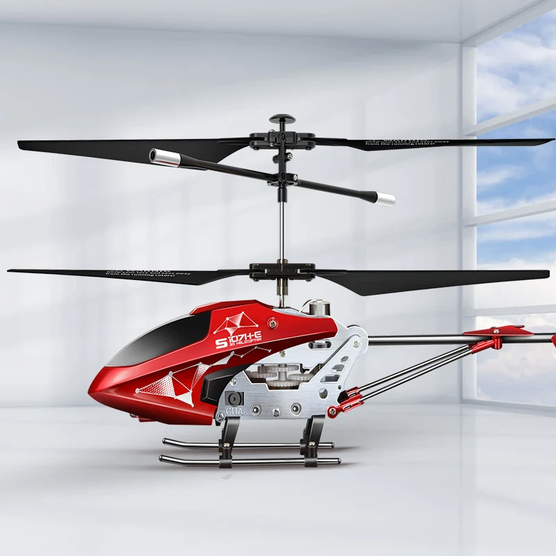 Syma S107H-E, металлический мини-Дрон, один ключ, радиоуправляемые вертолеты для детей, взрослые игрушки, уличный Забавный Дрон, 2,4 ГГц, пульт дистанционного управления