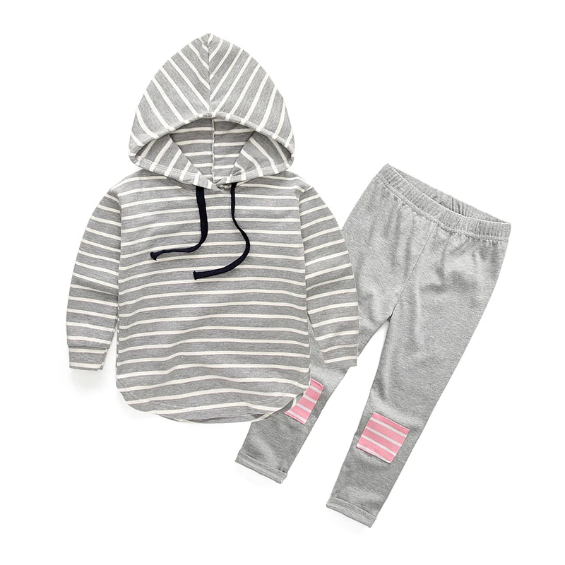 2 шт./компл. Спортивная кофта с капюшоном и леггинсы для девочек|girl clothes set|girls