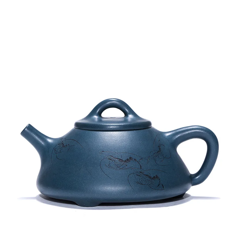 

Dark-red Enameled Pottery Teapot Azure Mud Wholesale Wang Fang Manual Famous Teapot Customized Travel Tea Set Generation Hair
