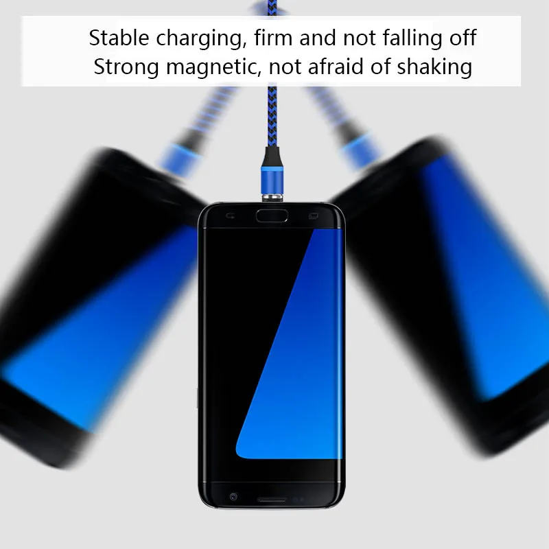Магнитный USB зарядный кабель 360 градусов Поворот 3 в 1 для iPhone X 7 8 6 samsung Xiaomi быстрое