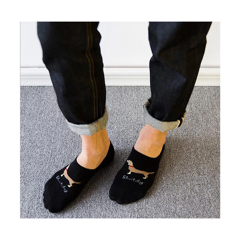 Модные Для мужчин Симпатичные Красочные собака Harajuku Low Cut лодка лодыжки свадьбу