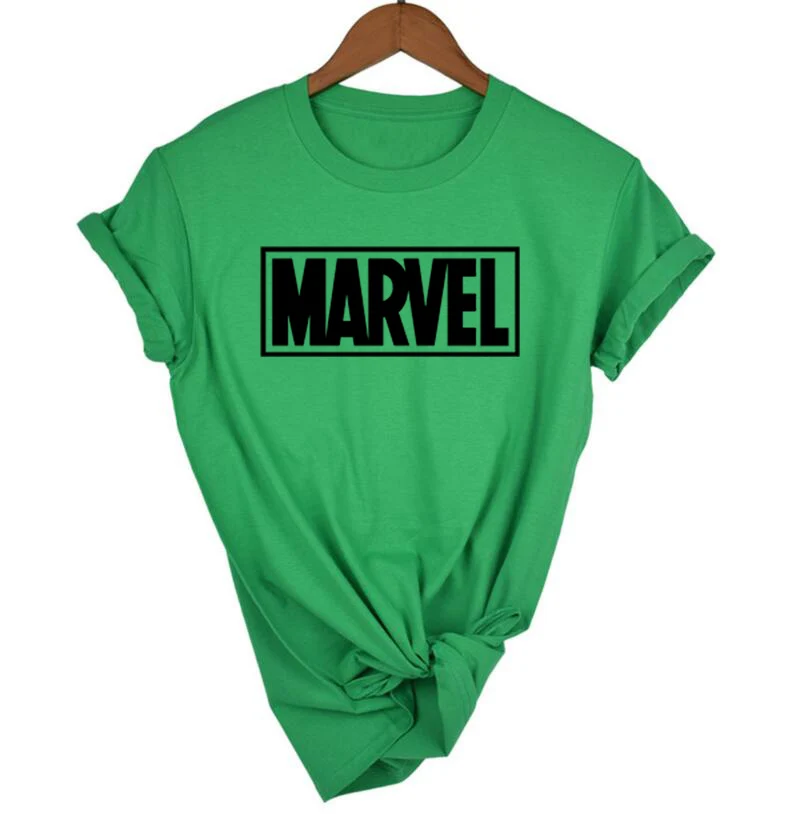 Модная футболка Marvel с коротким рукавом, женская футболка с принтом черной Пантеры, футболка с круглым вырезом, комическая футболка с надпись Marvel, топы, женская белая одежда, футболка