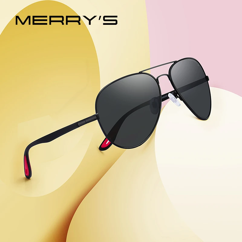 

MERRYS DESIGN Men Classic Pilot Sunglasses HD Polarized Sun glasses For Driving TR90 Legs UV400 Protection S8236