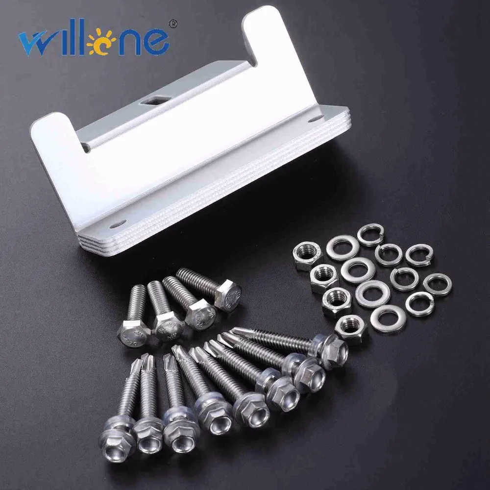 1 комплект серебристых монтажных кронштейнов для солнечных панелей Willone |