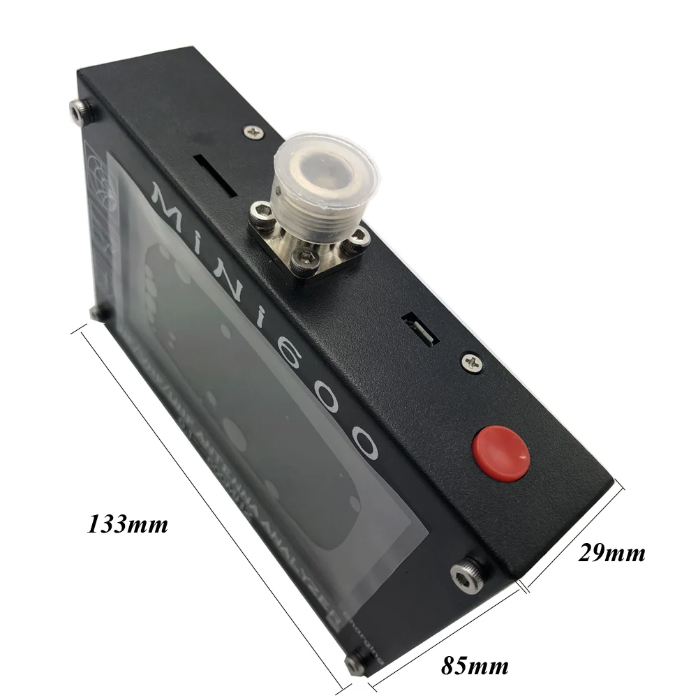 Lusya 4,3 дюймов ЖК-дисплей Mini600 HF антенна УКВ, СКВ анализатор 0,1-600 МГц КСВ метр 1,0-1999 5 В/1.5A для радио C6-007