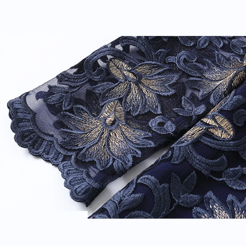 Новинка 2017 летнее женское платье среднего возраста с вышивкой больших размеров