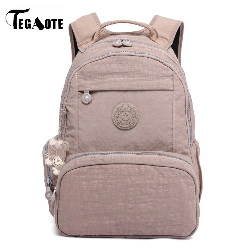 TEGAOTE нейлоновый Водонепроницаемый женский рюкзак простые дорожные сумки на плечо школьные для девочек