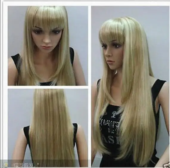 Блонд длинные волнистые высококачественные мужские Шэг Perruque волосы Peluca de cabello