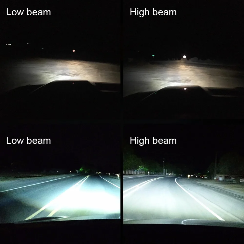 Safego 2 шт. LED H1 H4 H7 H8 H9 H11 9005 HB3 9006 HB4 Автомобильная фара лампа C6 Hi/lo комплект луча COB