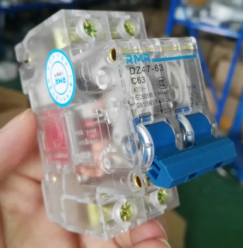 Прозрачный миниатюрный автоматический выключатель DZ47 2P 63a|circuit breaker lock|circuit